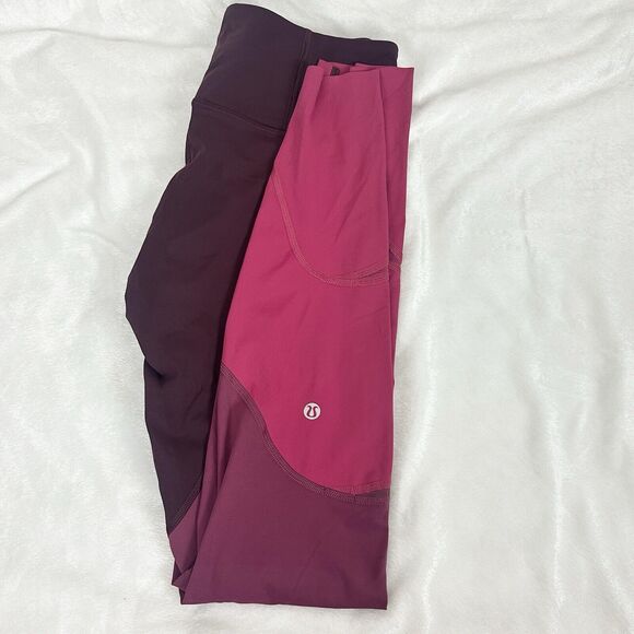 Lululemon Colour Me Ombre Tight 28" Leggings Dark Adobe Blush Berry Violet Red 6 - Picture 12 of 12